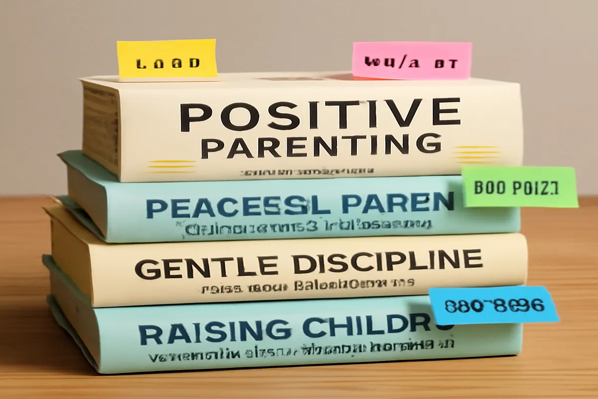 Parents annotant un livre sur la parentalité positive