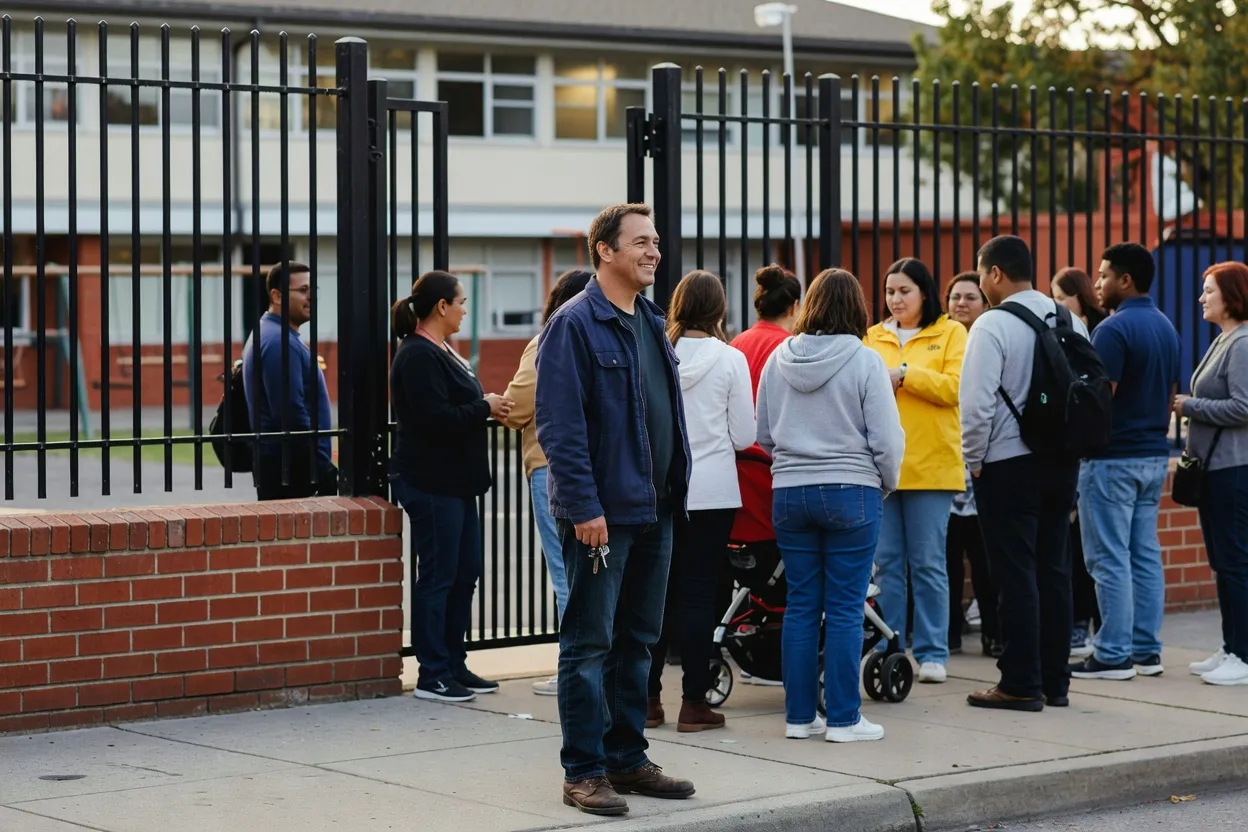 La sortie d’école, un moment où se tissent parfois de nouveaux liens