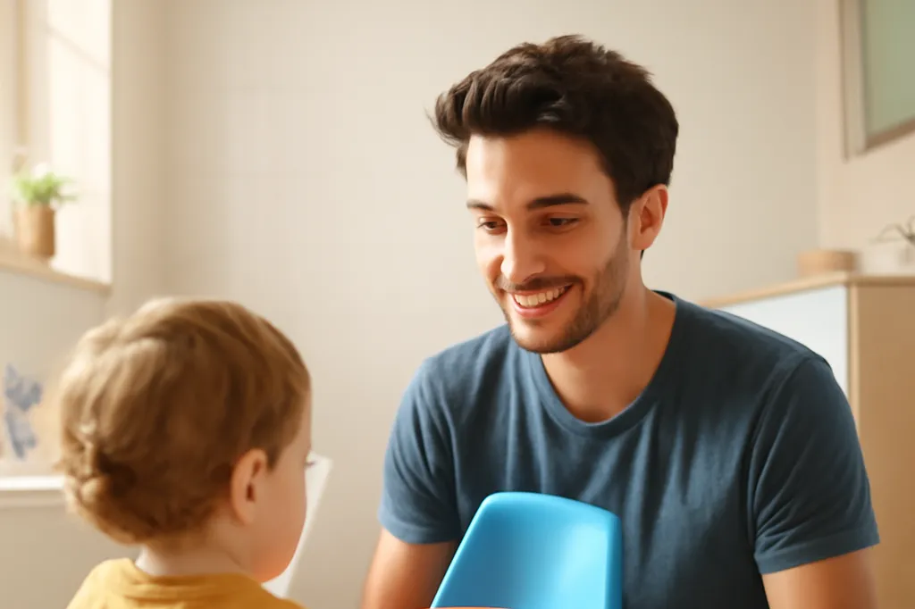 Apprentissage de la propreté : le guide du père qui refuse la course au pot