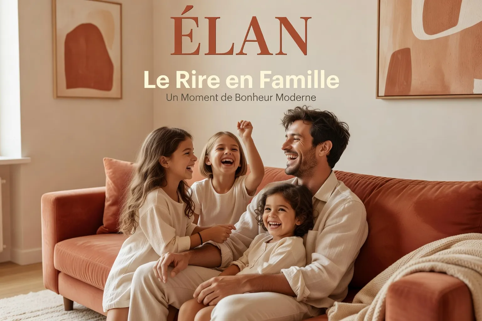Père moderne avec ses enfants