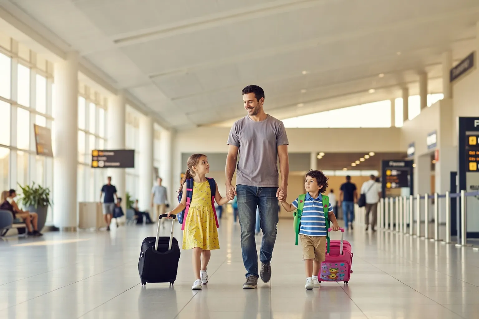 Voyager avec ses enfants quand on est père : autorisation de sortie du territoire, papiers et parents séparés